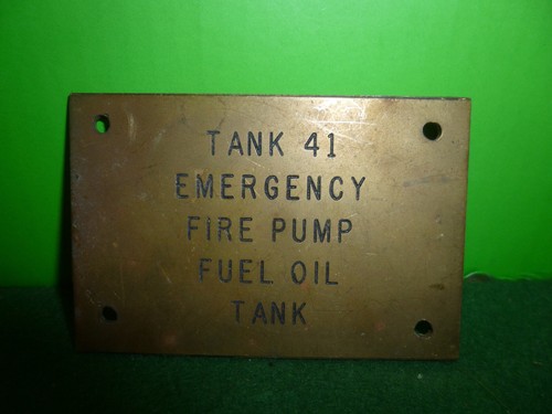 Brass tank emergency fire - tank, 41