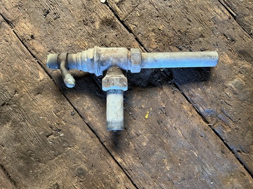 Vintage brass petrol pump - pump, fuel