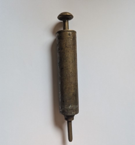 Vintage brass grease gun - vintage,