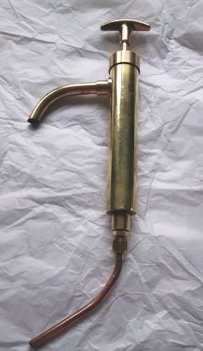 Vintage solid brass oil - brass,